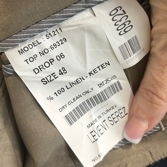 NWOT Levent Serez 💯% Linen Sports Coat / Blazer / Jacket | Size 48 - Picture 15 of 15